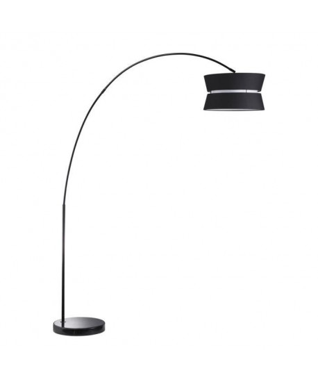 NEW Lampadaire Arc métal E27 60W base marbre diametre 30 cm Noir