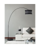 NEW Lampadaire Arc métal E27 60W base marbre diametre 30 cm Noir