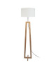 VILI Lampadaire avec abatjour cylindre Ř40 x H135 cm beige et blanc écru