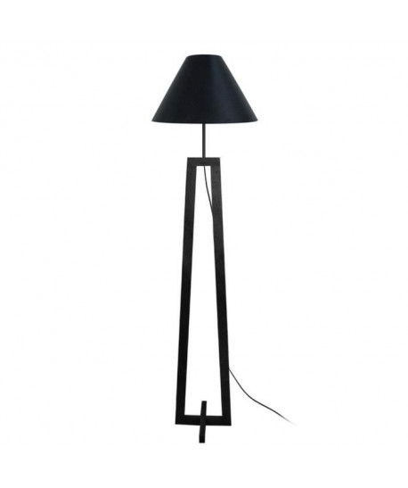 VILI Lampadaire avec abatjour empire Ř40 x H135 cm noir