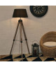 Lampadaire a poser Nature E27 40 W Noir