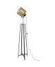 HUTON Lampadaire en métal  Laiton et noir  H161 cm  Ř 36 cm  E27 60 W