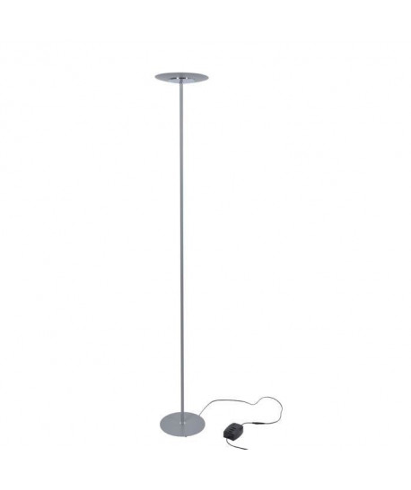 SKY Lampadaire en métal LED  L 26 x H 183 cm  Gris argenté