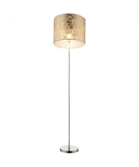 GLOBO LIGHTING Lampadaire mat  Tissu doré  Interrupteur  Ř 40 x H 160 cm  60W