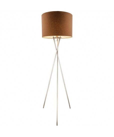 GLOBO LIGHTING Lampadaire mat  Tissu marron  Interrupteur  Ř 62 x H 160 cm  60W