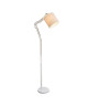 GLOBO LIGHTING Lampadaire métal blanc  H 160 cm   Abatjour beige