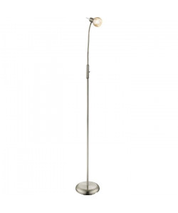 Lampadaire en nickel mat 154x51cm Gris métallisé