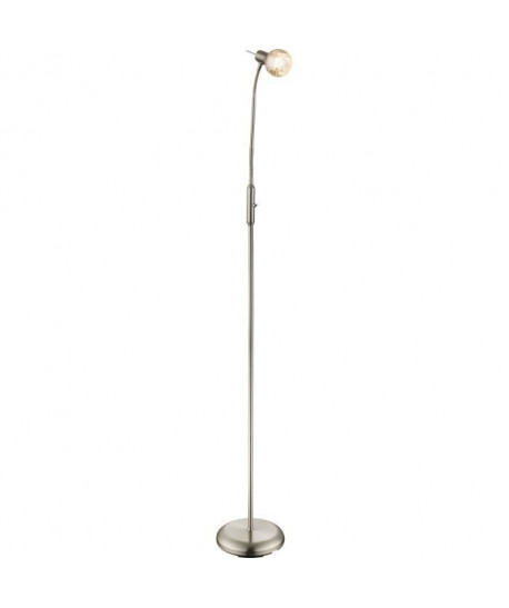 Lampadaire en nickel mat 154x51cm Gris métallisé