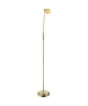 Lampadaire laiton mat 154x51xcm Verre doré