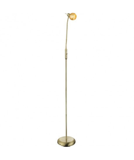 Lampadaire laiton mat 154x51xcm Verre doré