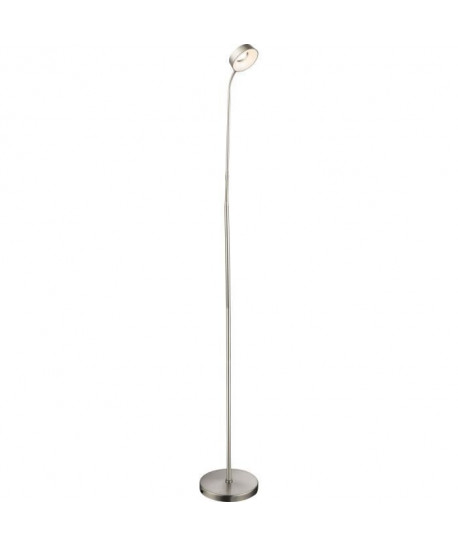 Lampadaire LED en nickel mat 156x20x62cm