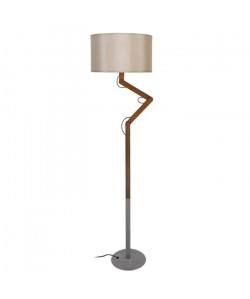 GERI Pied de lampadaire en bois massif noyer  Ř157 x H 135 cm