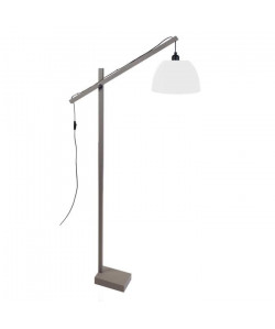 PILORI Pied de lampadaire plexi en bois hetre massif naturel  H 142 cm