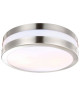 GLOBO LIGHTING Plafonnier extérieur inox  Plastique opal