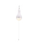 Globo Lighting Ampoule solaire  Plastique gris métallisé  avec cordon ON/OFF  Plastique translucide  IP44