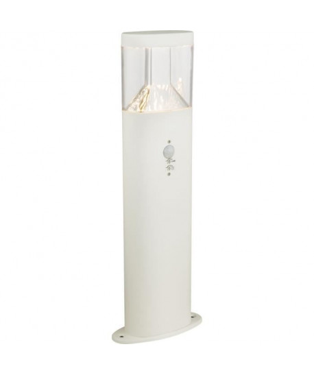 Globo Lighting Borne extérieure inox blanc  Plastique translucide  IP44  Capteur : 90