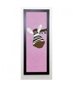 HALLAS Image encadrée Zebra on Pink 40x102 cm Rose