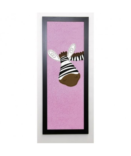 HALLAS Image encadrée Zebra on Pink 40x102 cm Rose