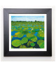 HAMAWI Image encadrée Waterlilies 37x37 cm Vert