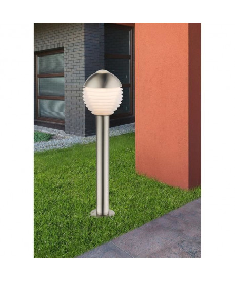 GLOBO LIGHTING Borne extérieure inox  Plastique opal