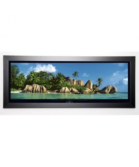 HANEL Image encadrée La Digue Island Seychelles 40x102 cm Turquoise