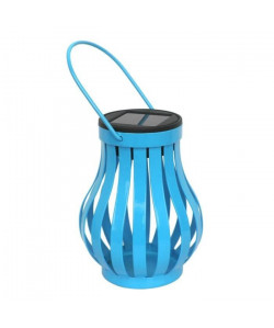 GALIX Lampe de table solaire Vase en métal  Bleu