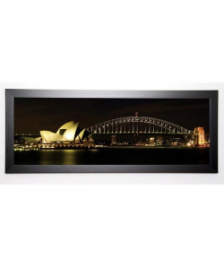 HARDING Image encadrée Harbour in Sydney 40x102 cm Noir