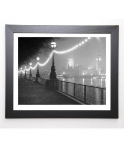 HATHAWAY Image encadrée River Thames by Night  47x57 cm  Gris