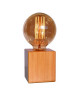 Lampe en bois finition hetre sans abatjour  L 7,5 x H 8,5cm