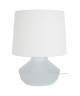 ESPOO  Verre Lampe en Verre design 4 faces, hauteur 52 cm, satinée et blanc