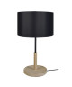 PISTACHE Lampe base bois, pistache, metal et abatjour cotton, hauteur 53 cm, bois et noir