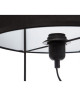 Lampe a poser contemporaine en métal noir  abatjour en coton noir  H40 cm