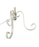 Lampe charme blanc  abatjour en coton blanc ? H 40 cm