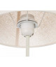 Lampe charme blanc  abatjour en coton blanc ? H 40 cm