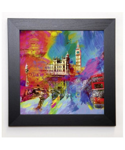 HOLZACH Image encadrée London 37x37 cm Multicolore