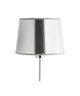 Lampe chromée  abatjour aspect métal satiné  Ř 22 x H30 cm