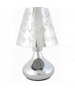 Lampe tactile chromé  H 28 cm