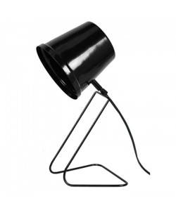 FACTORY  Lampe bureau/chevet, cone métal, pied cone métal, hauteur 38 cm, noir