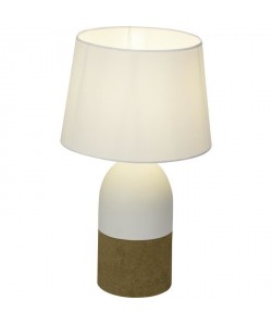 Lampe a poser/chevet Margaux diametre 25 cm E27 60W blanc