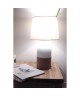 Lampe a poser/chevet Margaux diametre 25 cm E27 60W blanc