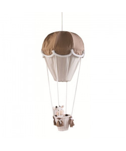 DOMIVA Lampe montgolfiere   Chocolat et Ecru