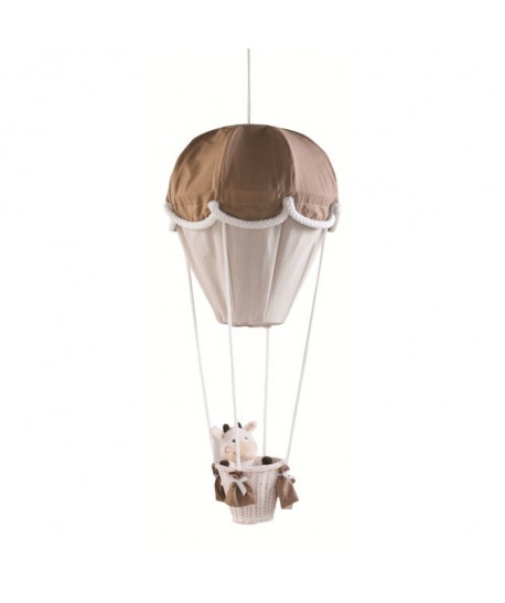 DOMIVA Lampe montgolfiere   Chocolat et Ecru