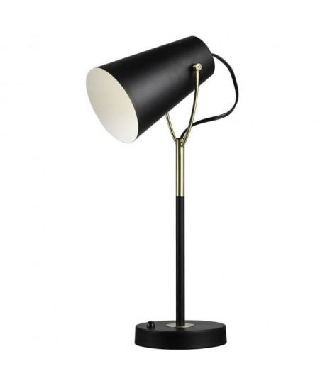 Lampe en métal avec tete orientable  Ř 16 x H 52,5 cm Noir