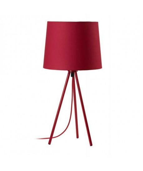 MATHIAS Lampe MIYA  Pieds en fer laqué rouge  Ř23 x H 48 cm