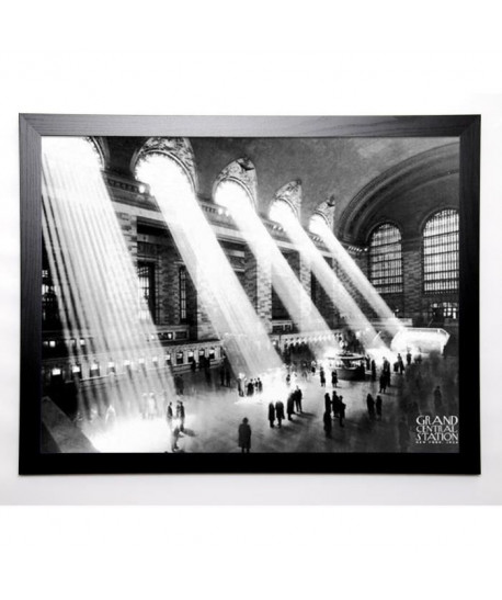 HULTON Image encadrée Grand Central Station 67x87 cm Gris