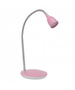 BRILLIANT Lampe de bureau Anthony LED avec interrupteur hauteur 40 cm Ř16 cm 2,5W acier et rose