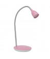 BRILLIANT Lampe de bureau Anthony LED avec interrupteur hauteur 40 cm Ř16 cm 2,5W acier et rose
