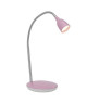 BRILLIANT Lampe de bureau Anthony LED avec interrupteur hauteur 40 cm Ř16 cm 2,5W acier et rose