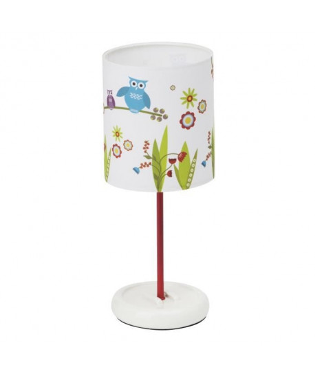 BRILLIANT Lampe a poser Birds chambre enfant LED motif nature hauteur 32,5 cm diametre 13 cm 1W blanc