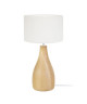 Lampe Bouteille bois  Abat jour coton cylindre  Bois naturel  E27